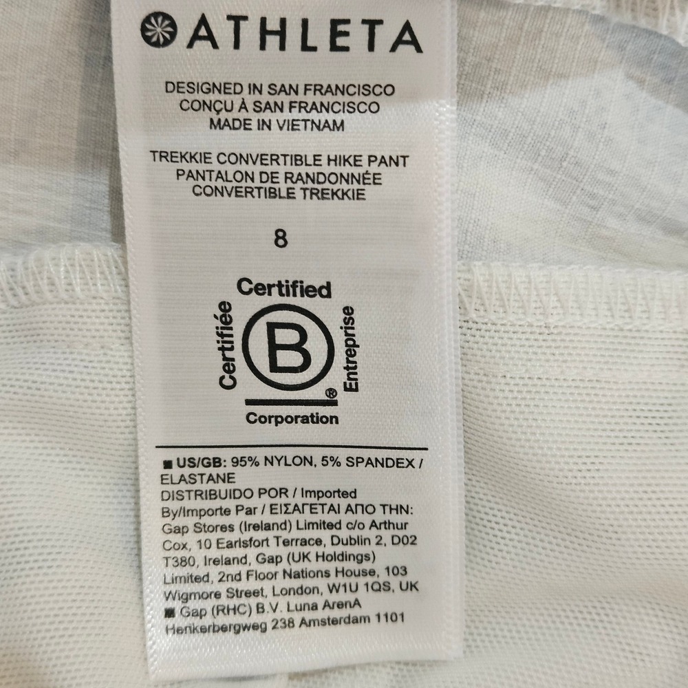 Athleta Trekkie Convertible Pants Women’s 8 Sage Hiking Travel Outdoor Shorts - Picture 10 of 10
